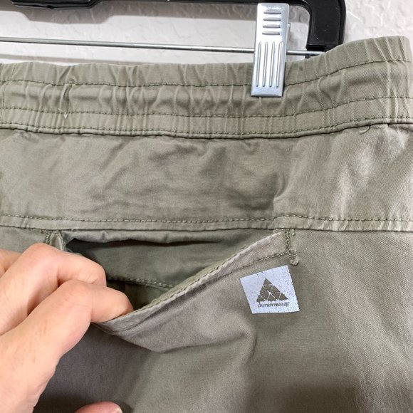 ZARA Jogger Khaki Green Mens Large Elastic Waist Drawstring Cotton Blend - Picture 10 of 16